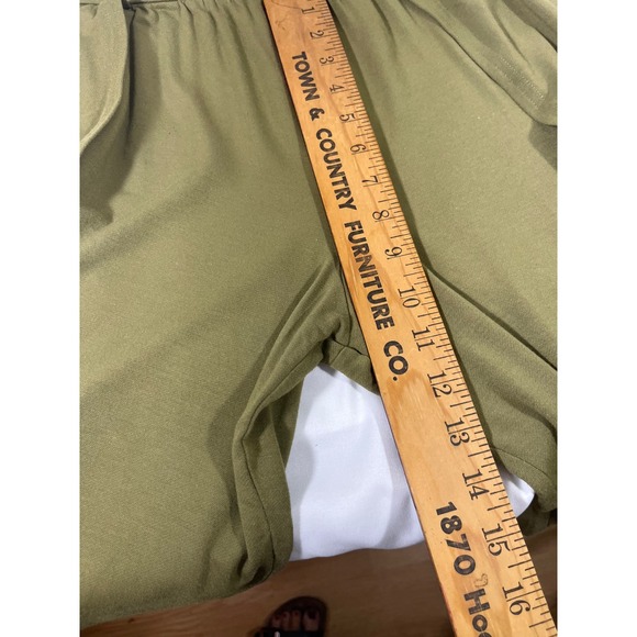 Matilda Jane Wide Leg Cropped Harem Pants Elastic Waist Pull On Green Size S - Picture 8 of 9